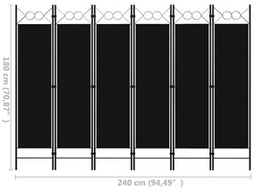 Biombo Lus de 6 Paineis de 240cm - Design Moderno