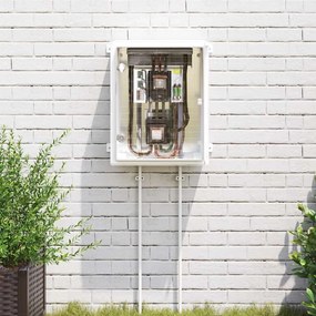 Armário de Controle IP65 À Prova d'Água Cinza 40x17,5x50 cm Plástico A