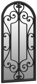 Espelho de jardim p/ uso exterior ferro 100x45 cm preto