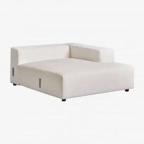 Módulo Chaise Longue Direito Para Sofá Modular Bruna Bouclé Blanco - Sklum