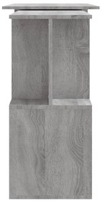 Secretária canto 200x50x76 cm derivados madeira cinzento sonoma