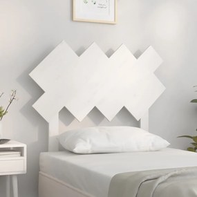 vidaXL Cabeceira de cama 92x3x81 cm pinho maciço branco