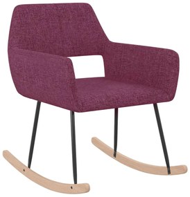 vidaXL Cadeira de baloiço tecido roxo