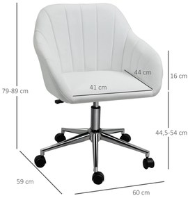 Cadeira Wek Ergonómica Giratória com Altura Ajustável - Branco – Desig