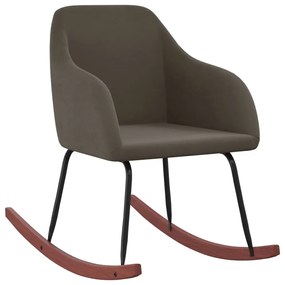 vidaXL Cadeira de baloiço veludo cinzento-escuro
