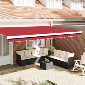 vidaXL Valance de Toldo para Estrutura de 5 m Vermelho 4.8x0.2 m