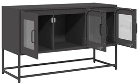 Móvel de TV 100,5x39x60,5 cm aço laminado a frio preto