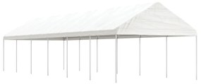 vidaXL Gazebo com telhado 13,38x4,08x3,22 m polietileno branco