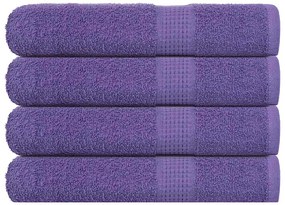 vidaXL Toalhas 4 pcs 100x200 cm 360 gsm 100% algodão roxo