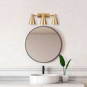 Aplique de Parede Funnel – Dourado – 60 x 21 x 21 cm