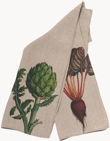 Pano de cozinha em linho Artichoke & Beetroot, conjunto de 2