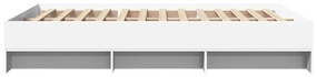 Estrutura de cama 135x190 cm derivados de madeira branco
