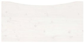 Tampo de secretária 100x50x2,5 cm pinho maciço branco