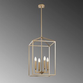 Candeeiro de Teto Till – Dourado – 35 x 35 x 107 cm