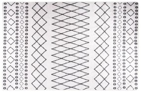vidaXL Tapete lavável antiderrapante 160x230 cm preto e branco