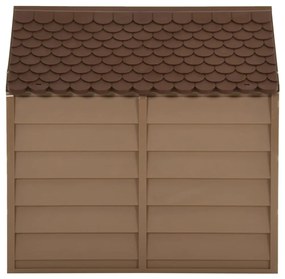 Casota para cão 71x71,5x68 cm castanho PP