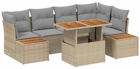 vidaXL Conjunto de Sofá de Jardim 10 pcs Bege Rattan Sintético