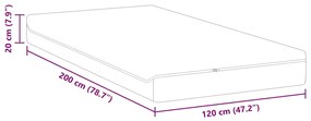 Colchões Branco, Cinza 120 x 200 cm