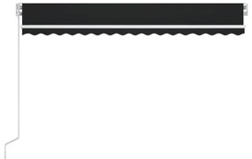 Toldo retrátil manual com LED 400x350 cm antracite