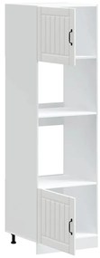 Armários forno 2 pcs Kalmar derivados de madeira branco