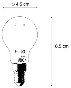 Conjunto de 5 Smart E14 regulável em lâmpada LED Kelvin P45 4,5W 470 lm 1800-4000K