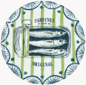 Prato de pizza em porcelana Sardines