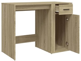Secretária 100x49x75 cm derivados de madeira carvalho sonoma