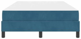 Cama box spring com colchão Azul Escuro 120 x 200 cm Veludo