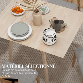 Mesa de cozinha dobrável (CADEIRAS NÃO INCLUIDAS), mesa de jantar dobrável com tampo rebatível em madeira para 2 a 4 pessoas, madeira natural