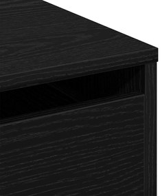 Cômoda vidaXL Preto Carvalho 60x41x76 cm Madeira Derivada