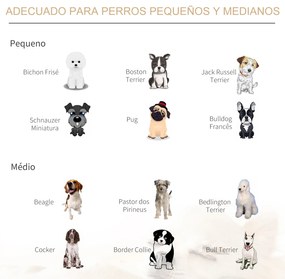 Sofá para animais de estimação pequeno e médio para cães 74x48,5x31 cm Castanho