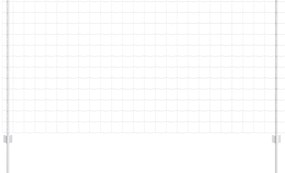 vidaXL Cerca e Poste Prateado 1,2 x 10 m Aço