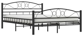 Estrutura de cama 140x200 cm aço preto