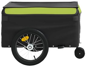 Reboque para bicicleta 45 kg ferro preto e verde