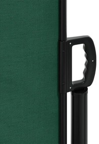 Toldo lateral retrátil 120x1000 cm verde-escuro