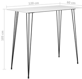 5 pcs conjunto de bar branco e preto