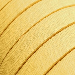 Cabo Elétrico para Cordão de Luzes, coberto por tecido de Algodão Amarelo CM10
