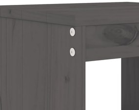 Bancos de bar 2 pcs 40x36x75 cm madeira de pinho maciça cinza