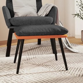 vidaXL Apoio de pés45x29,5x35cm tecido/couro artificial cinza/laranja