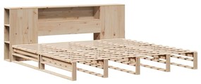Cama com estante sem colchão 200x200 cm madeira maciça