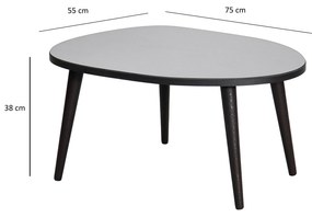Mesa de Centro Gusto – Preto Fumado – 75x38x55 cm