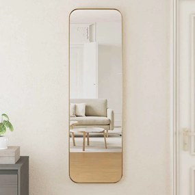 vidaXL Espelho de parede 30x100 cm retangular dourado