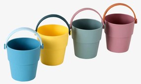 Lote de 4 baldes de brincar coloridos, em silicone multicolor