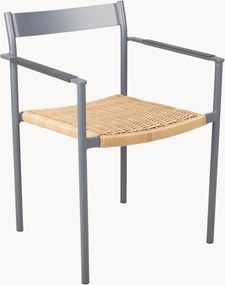 Cadeiras de jardim de braços empilháveis DK, conjunto de 2