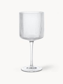 Copos de vinho tinto artesanais com relevo canelado Ripple, conjunto de 2