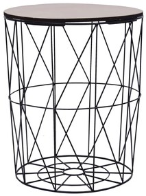 vidaXL Mesa de centro Ø 47 cm preto