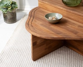 Mesa de Café Altopiano - Castanho - 90x40x45cm e 90x32x45cm