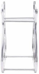 Suporte para Vinho vidaXL Prateado 23x14x28 cm Alumínio