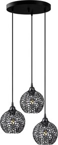 Candeeiro Suspenso Hay – Preto – 40 x 40 x 113 cm