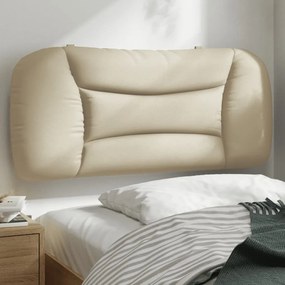 vidaXL Almofadão de cabeceira 80 cm tecido creme